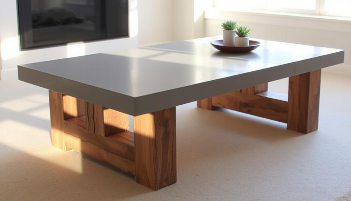 Concrete and Wood Coffee Table: Industrial Chic DIY Tutorial
