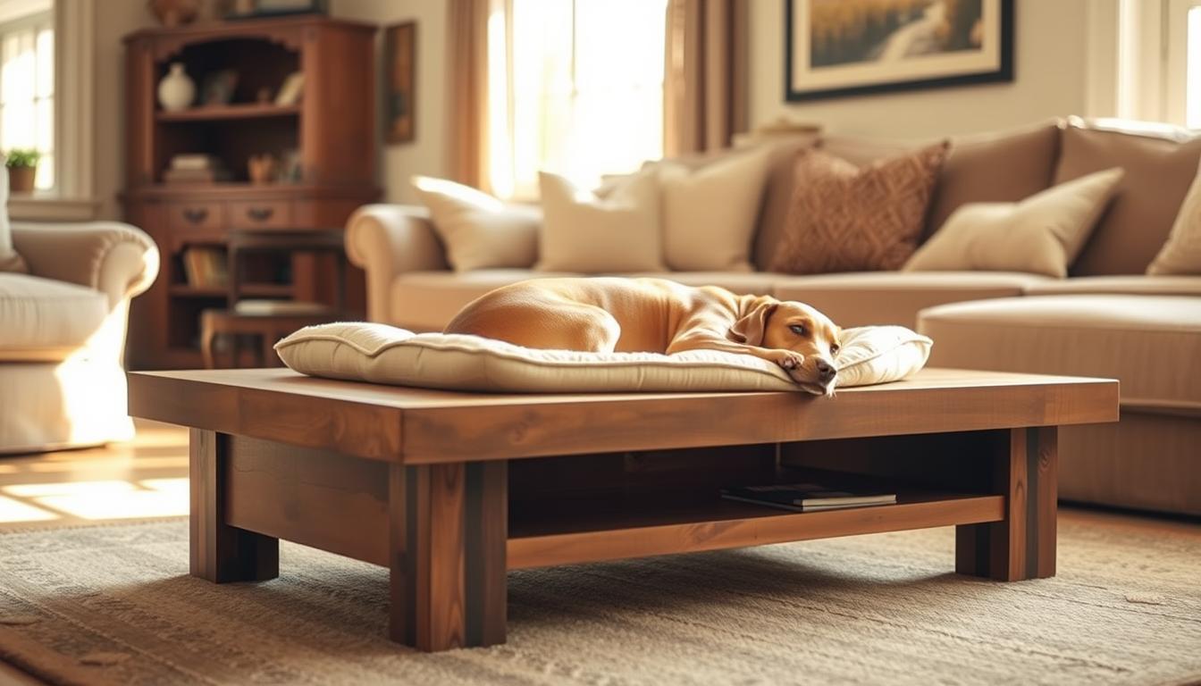 DIY Coffee Table Dog Bed: Functional Furniture For Pet Lovers